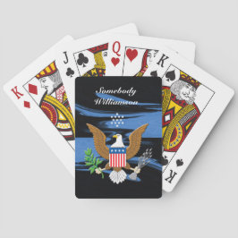 Baraja De Cartas Símbolo patriótico de los Estados Unidos personali