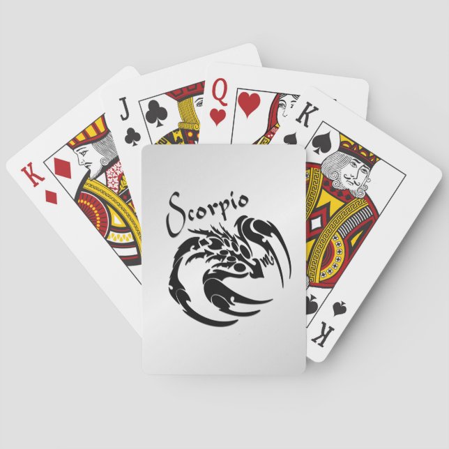 Baraja De Cartas Símbolo y signo zodiacal de Escorpio (Reverso)