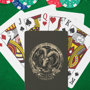Baraja De Cartas Símbolo zodiaco cabra de mar Fantasía celeste Capr