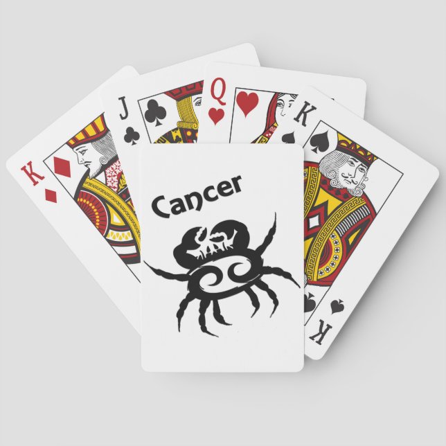 Baraja De Cartas Símbolo zodiaco y Rótulo de cáncer (Reverso)