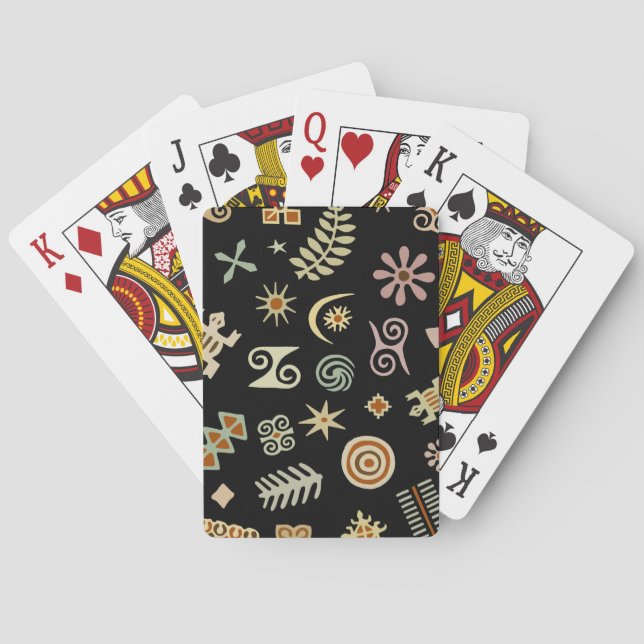 Baraja De Cartas Símbolos Adinkra africanos (Reverso)