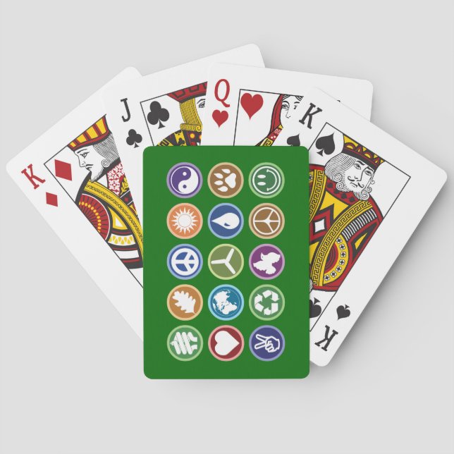 Baraja De Cartas Símbolos ecológicos (Reverso)