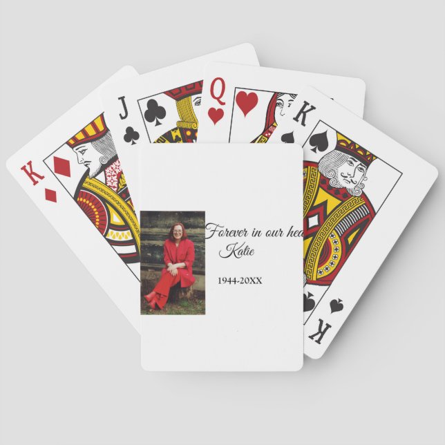 Baraja De Cartas simple Añadir el texto de la foto mantener el recu (Reverso)