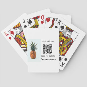 Baraja De Cartas Simple código q r de negocio de piña frutícola