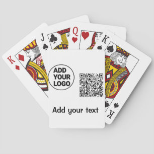 Baraja De Cartas Simple código qr minimal agregar logo escanear nom
