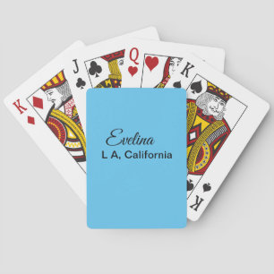 Baraja De Cartas Simple minimal añade tu nombre texto lugar ciudad