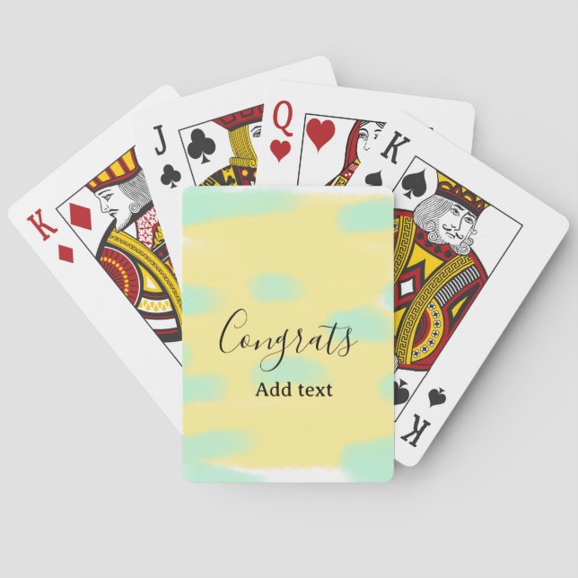 Baraja De Cartas Simple minimal congratulations graduation add your (Reverso)