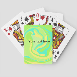 Baraja De Cartas Simple minimal verde agua brillante agregar texto