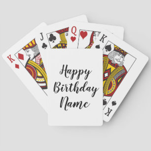 Baraja De Cartas simple mínimo feliz cumpleaños agregar la tarjeta