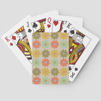Baraja De Cartas Simple Pastel Vintage Flower Pattern