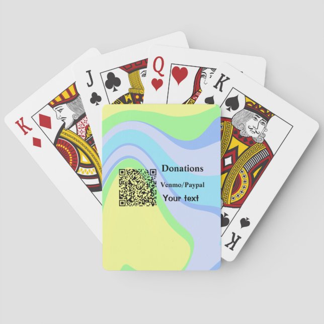 Baraja De Cartas Simple y mínimo añadir donaciones de código de bar (Reverso)