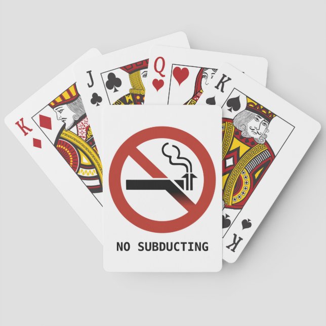 Baraja De Cartas Sin logotipo de geología de subducción (Reverso)