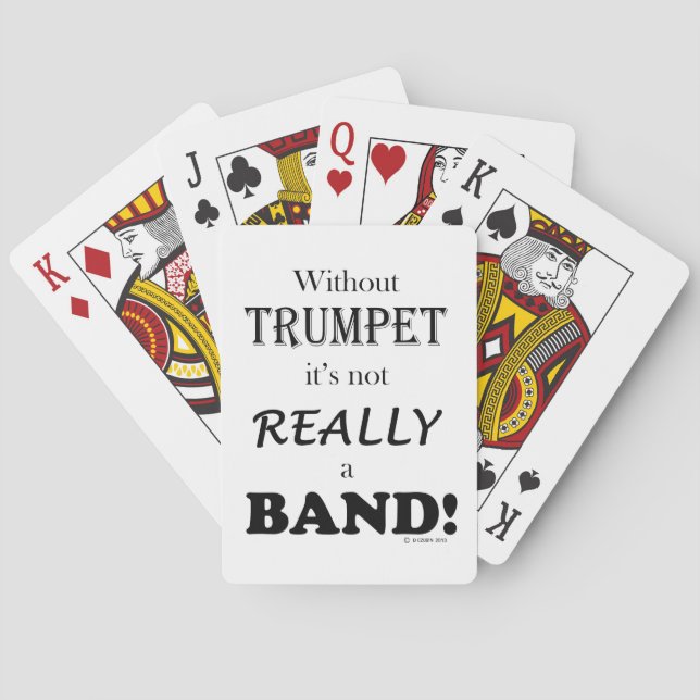 Baraja De Cartas Sin Trumpet - Banda (Reverso)