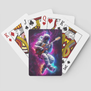 Baraja De Cartas Sinfonía del vacío   Astronauta Neon Cyberpunk