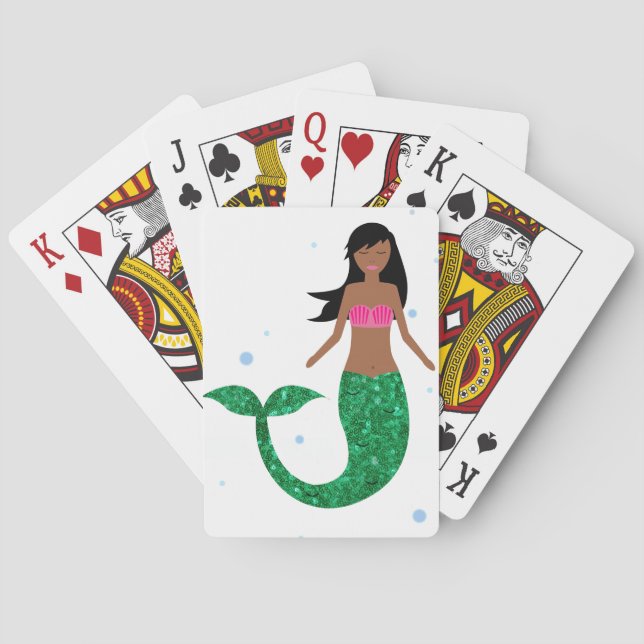 Baraja De Cartas sirena afroamericana (Reverso)