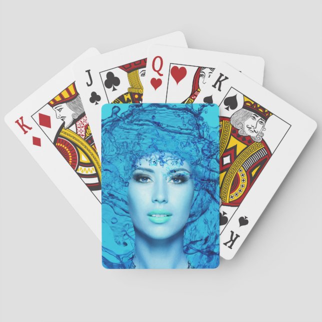 Baraja De Cartas Sirena azul (Reverso)