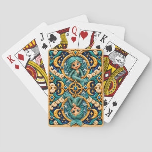 Baraja De Cartas Sirena Bebé Adorable, Mitológica