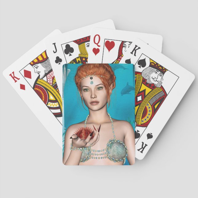 Baraja De Cartas Sirena del Océano (Reverso)