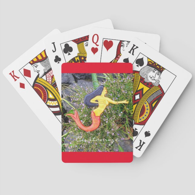 Baraja De Cartas sirena mermaid (Reverso)