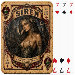 Baraja De Cartas Sirena, Monstruos de Circo Antiguo