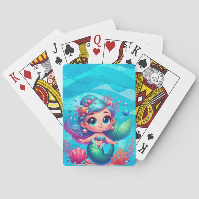 Baraja De Cartas Sirena submarina (Reverso)