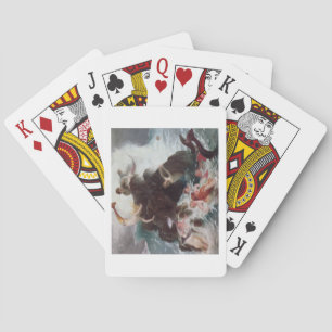 Baraja De Cartas Sirenas en el juego, 1886 (aceite en lona)
