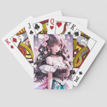 Sirenita de color marrón con flores rosas en el pe