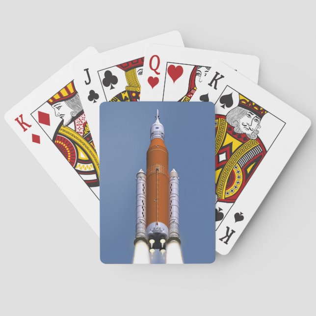 Baraja De Cartas Sistema de lanzamiento espacial SLS de la NASA (Reverso)