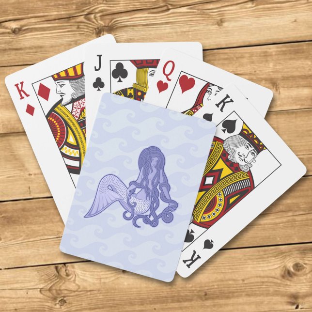 Baraja De Cartas Sitting Mermaid Blue (Subido por el creador)