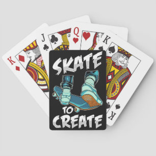 Baraja De Cartas Skateboarder Skate Para Crear