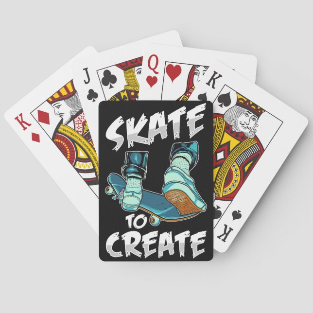 Baraja De Cartas Skateboarder Skate Para Crear (Reverso)