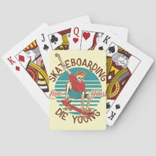 Baraja De Cartas Skateboarder Skateboarding Live Fast