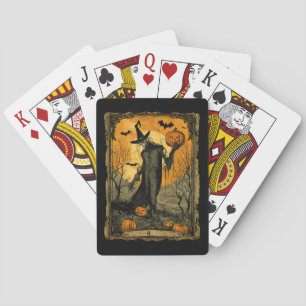Baraja De Cartas Skeleton con la tarjeta Tarot de la Calabaza del M