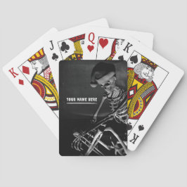 Baraja De Cartas Skeleton con sombrero de Santa