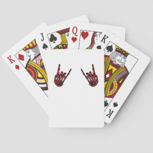 Baraja De Cartas Skeleton Hand Heart Roll & Red Classic