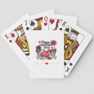 Baraja De Cartas Skeleton Hands Día de San Valentín Classic