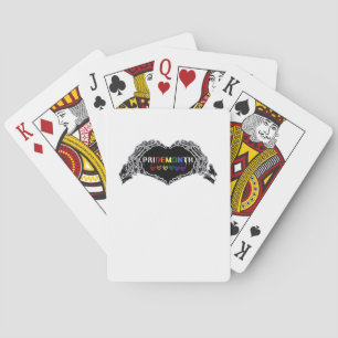 Baraja De Cartas Skeleton Heart Hands LGBTQIA