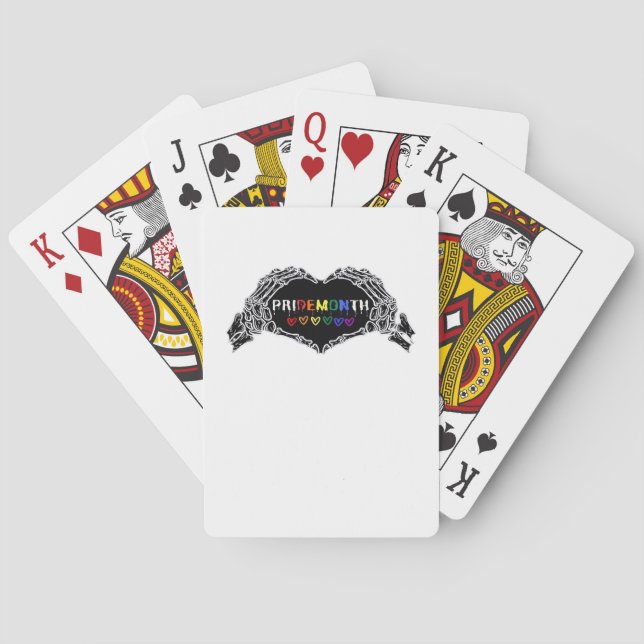 Baraja De Cartas Skeleton Heart Hands LGBTQIA (Reverso)