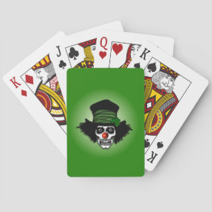 Baraja De Cartas Skeleton Irlandés Clown Green