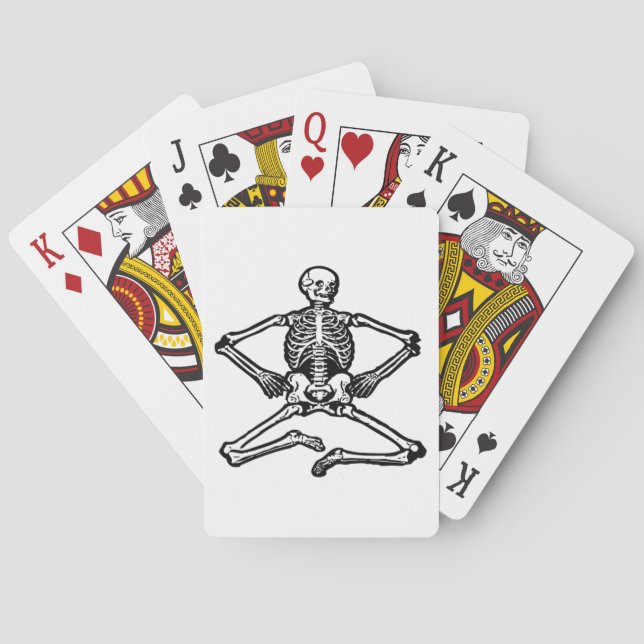 Baraja De Cartas Skeleton negro (Reverso)