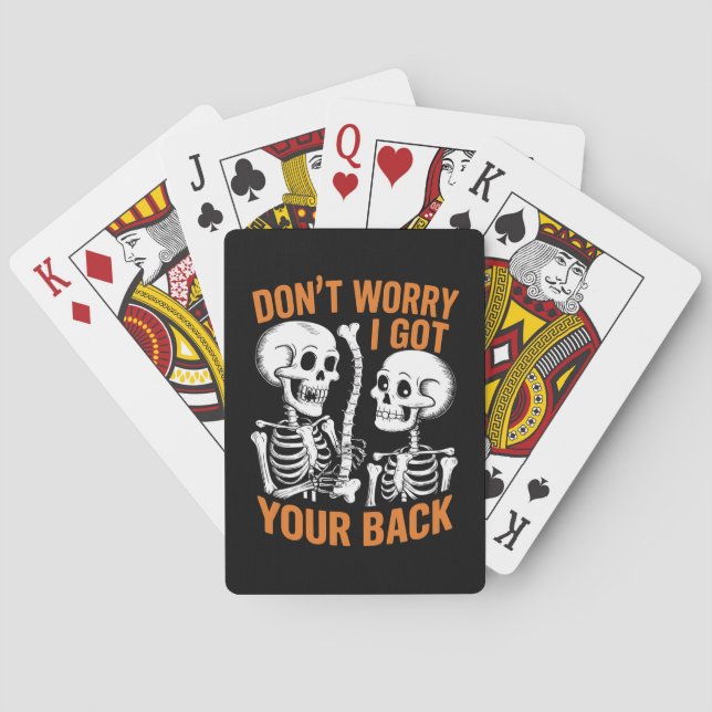 Baraja De Cartas Skeleton No te preocupes por tener tu Halloween de (Reverso)