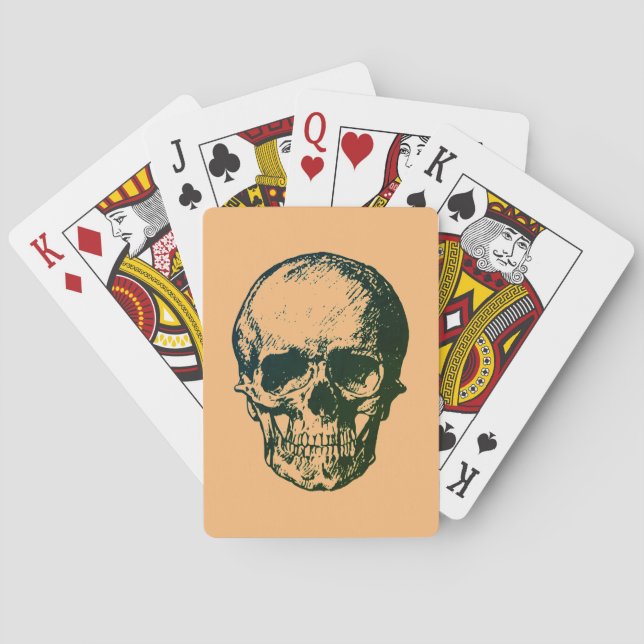 Baraja De Cartas Skull Fantasy Art Rock Punk fuerte Metalizado (Reverso)