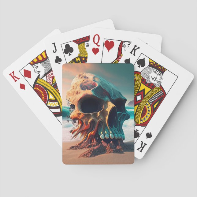 Baraja De Cartas Skull on the beach (Reverso)
