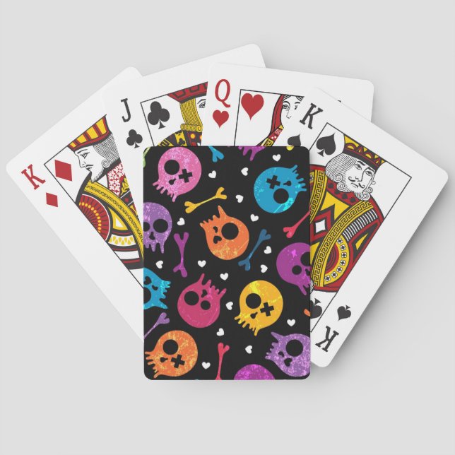 Baraja De Cartas Skulls pattern (Reverso)