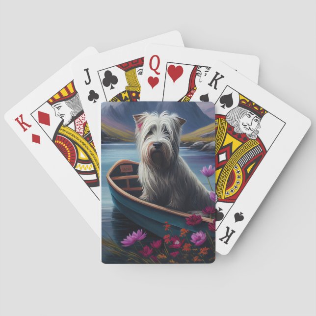 Baraja De Cartas Skye Terrier en un remo: Una aventura panorámica (Reverso)