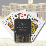 Baraja De Cartas Skyline Black Gold Casino<br><div class="desc">Este conjunto de cartas de juego será un perfecto favor para una ceremonia de renovación del boda,  aniversario o promesa de un casino</div>