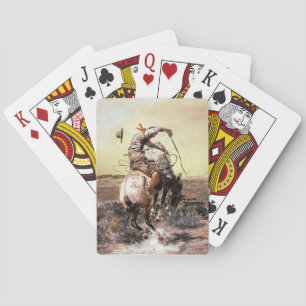Baraja De Cartas “Slick Rider” Arte Occidental de Charles M Russell