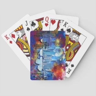 Baraja De Cartas SlipperyJoe NYC grafiti luna rodeada de nubes dram