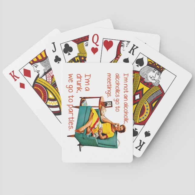 Baraja De Cartas SlipperyJoe socializando a la mujer de la cosecha  (Reverso)