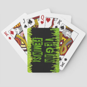 Baraja De Cartas SlipperyJoe's atención vegana feminista que llama